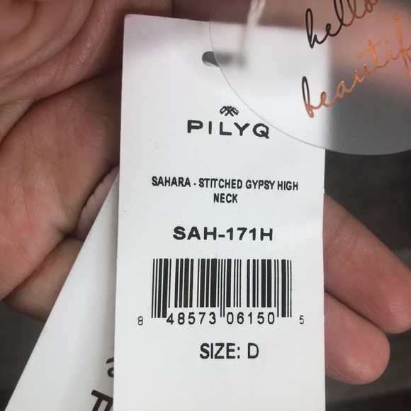 NWT PilyQ Sahara Stitched Gypsy High Neck Swim Top - Picture 8 of 11